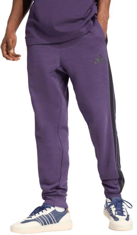 Vyriškos adidas Essentials 3-Stripes fleecinės kelnės violetinės JX0750