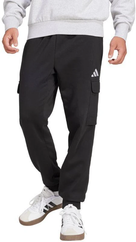 Vyriškos adidas Essentials Feelcozy Fleece Cargo kelnės, juodos JE3820