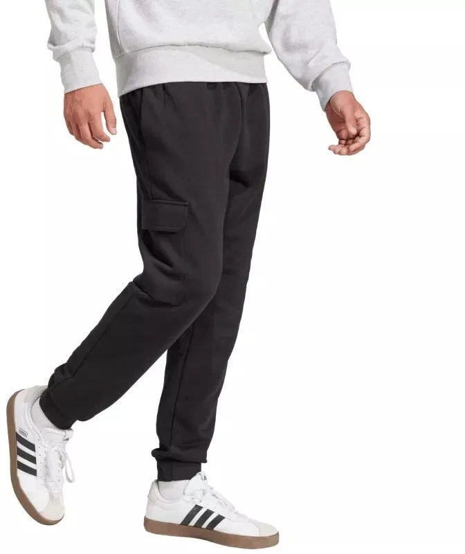 Vyriškos adidas Essentials Feelcozy Fleece Cargo kelnės, juodos JE3820