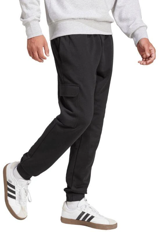 Vyriškos adidas Essentials Feelcozy Fleece Cargo kelnės, juodos JE3820