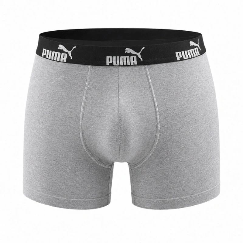 Vyriškos boksinės trumpikės Puma, 6 vnt., juodos, žalios ir pilkos