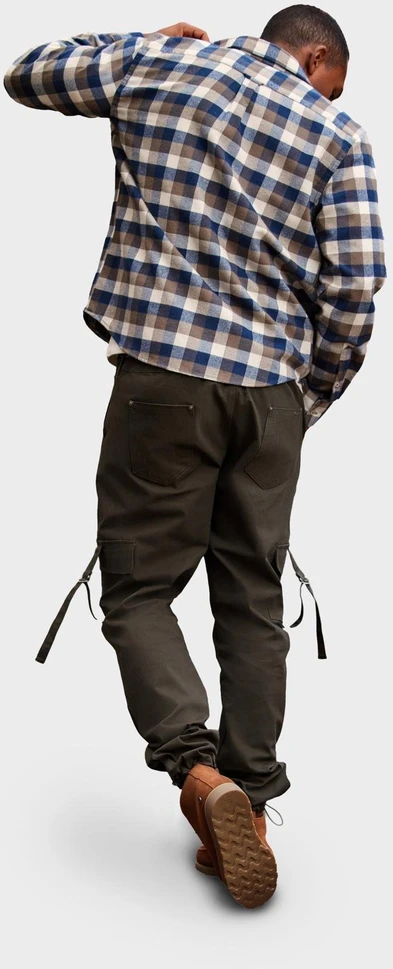 Vyriškos cargo kelnės tiesiomis klešnėmis, grafito spalvos