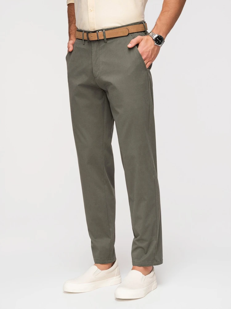 Vyriškos chaki chino kelnės regular fit