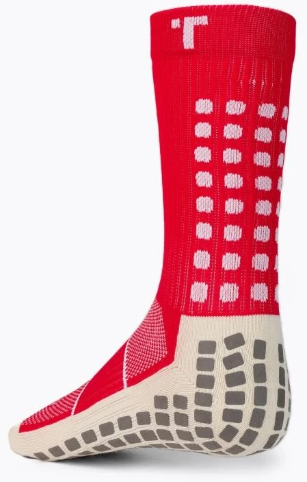 Vyriškos futbolo kojinės Trusox 3.0 Thin, raudonos ir baltos spalvos