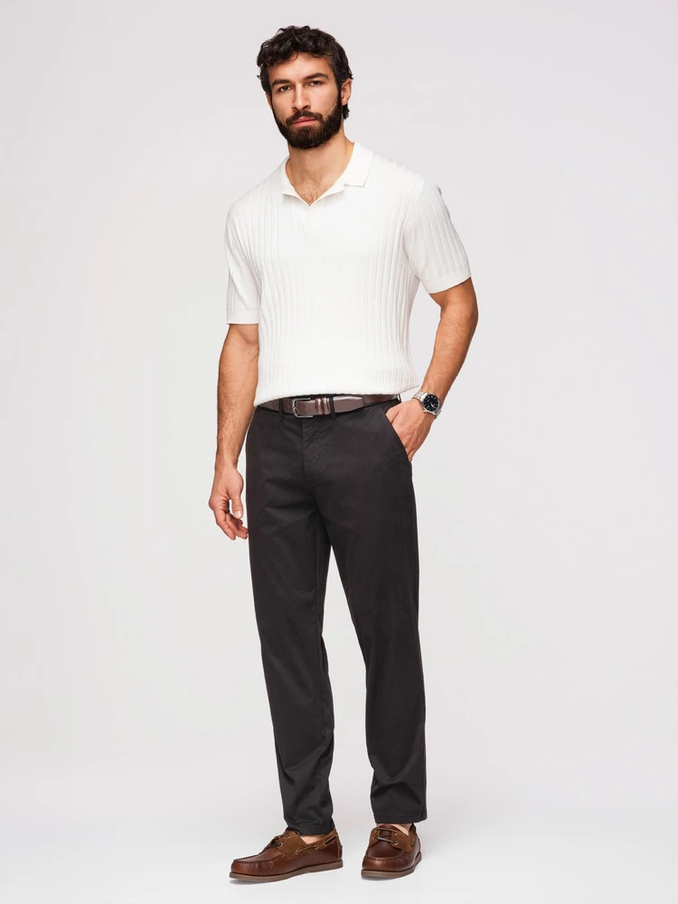 Vyriškos juodos chino kelnės regular fit