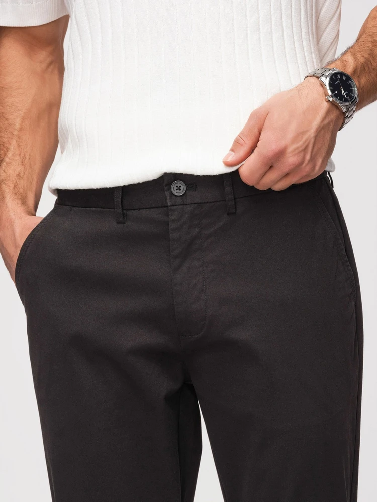 Vyriškos juodos chino kelnės regular fit