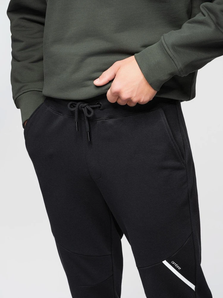 Vyriškos juodos jogger tipo kelnės