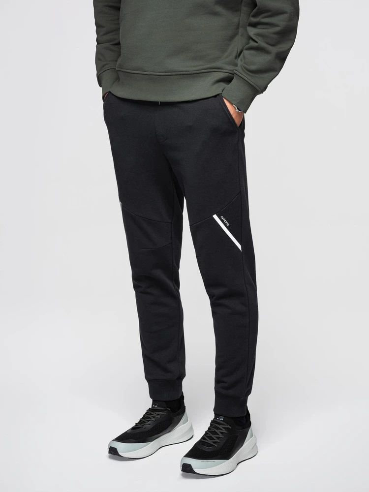 Vyriškos juodos jogger tipo kelnės