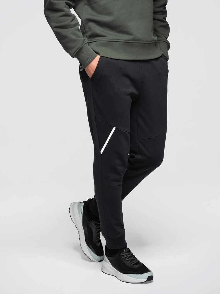 Vyriškos juodos jogger tipo kelnės