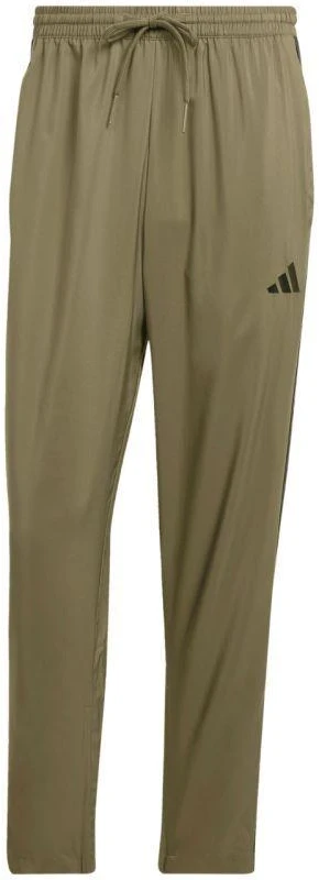 Vyriškos kelnės adidas Essentials Stanford su 3 dryželiais, atvirais kraštais, alyvuogių spalvos JE6401