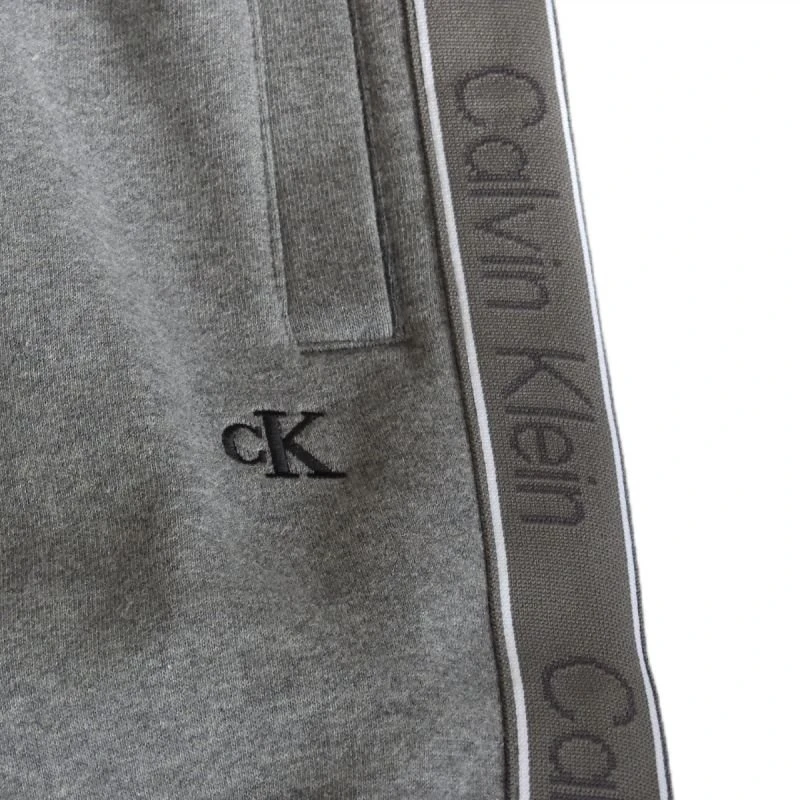 Vyriškos medvilninės sportinės kelnės Calvin Klein, pilkos
