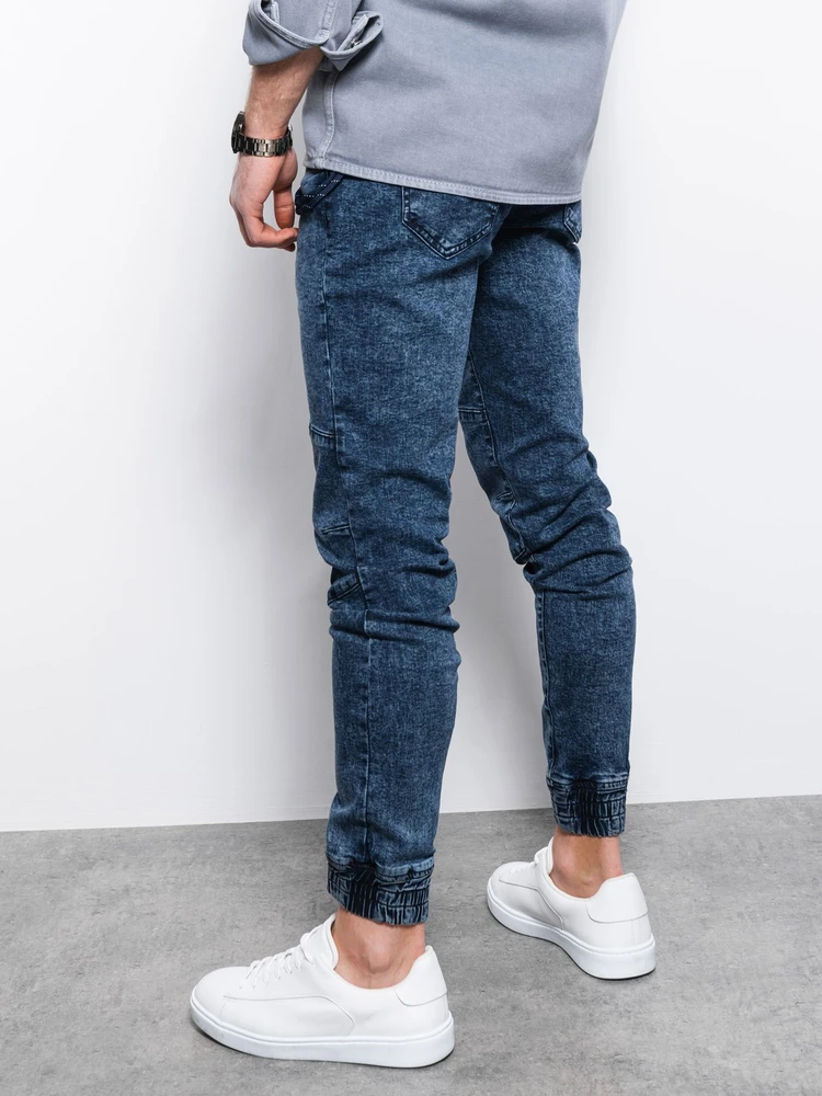 Vyriškos mėlynos jogger tipo kelnės