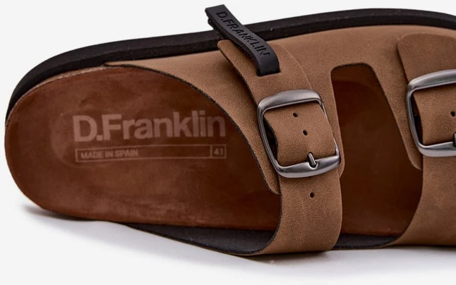 Vyriškos odinės šlepetės D.Franklin Brown