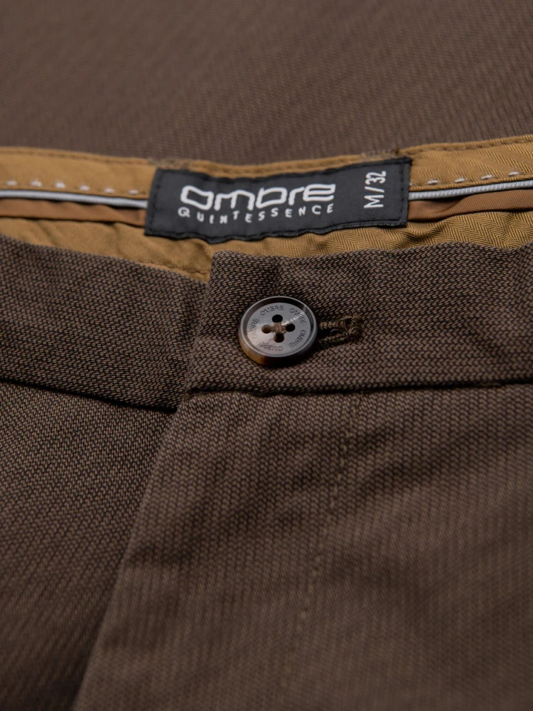 Vyriškos rudos chino kelnės, regular fit