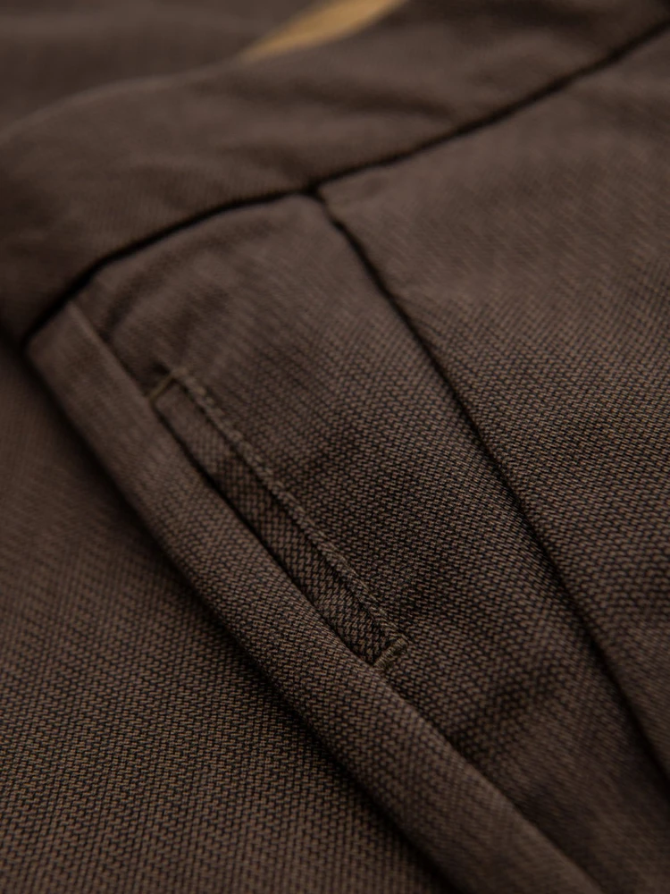 Vyriškos rudos chino kelnės, regular fit