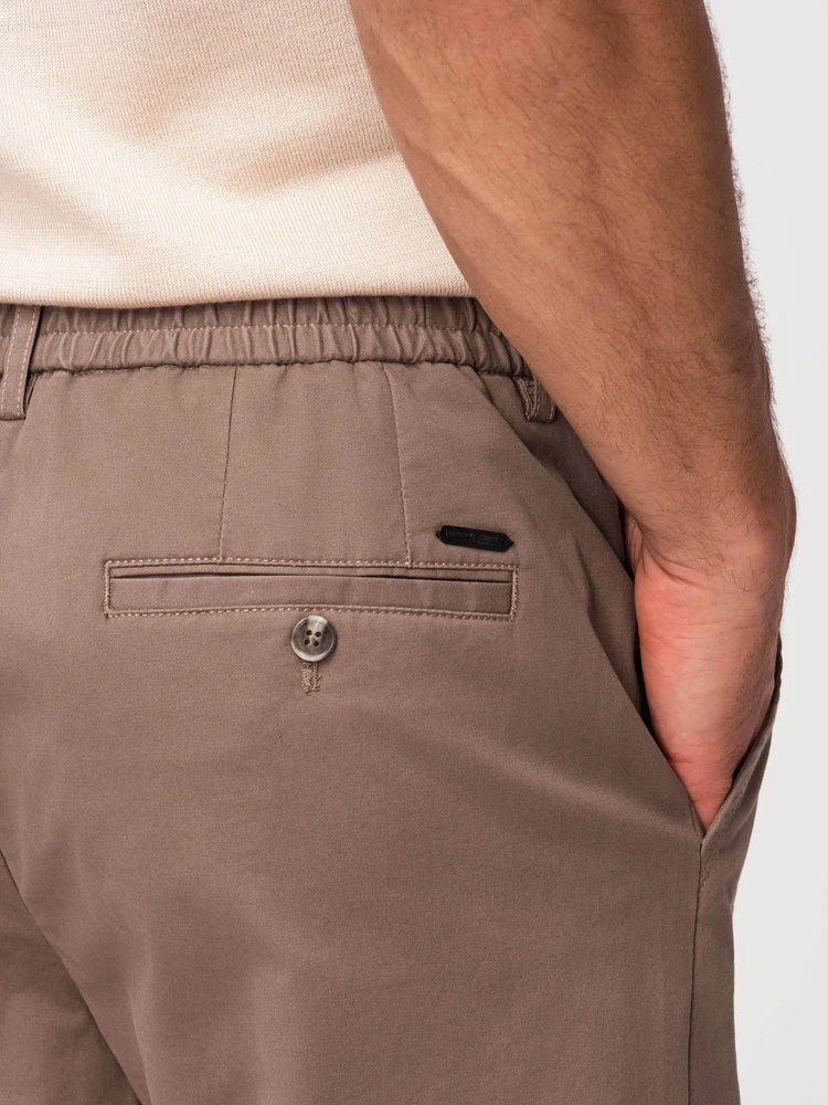Vyriškos rudos chino kelnės regular fit