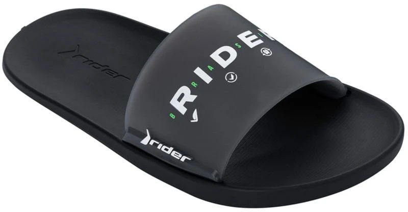 Vyriškos šlepetės baseinui Rider Graphics, juodos ir baltos spalvos