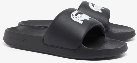 Vyriškos šlepetės Lacoste Serve Slide 1.0, juodos ir baltos