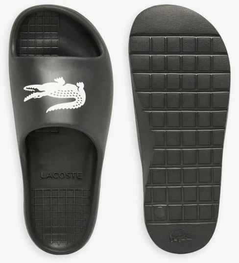 Vyriškos šlepetės Lacoste Serve Slide 2.0, juodos ir baltos