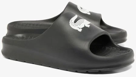 Vyriškos šlepetės Lacoste Serve Slide 2.0, juodos ir baltos
