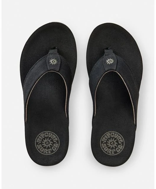 Vyriškos šlepetės per pirštą Rip Curl Pacific Rinse Bloom, juodos