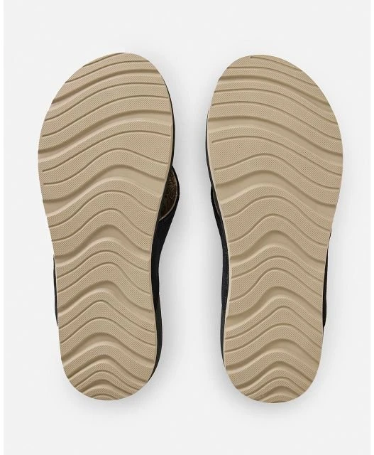 Vyriškos šlepetės per pirštą Rip Curl Pacific Rinse Bloom, juodos