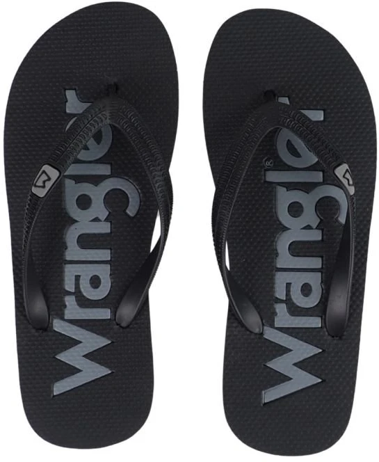 Vyriškos šlepetės per pirštą Wrangler Cole, juodos