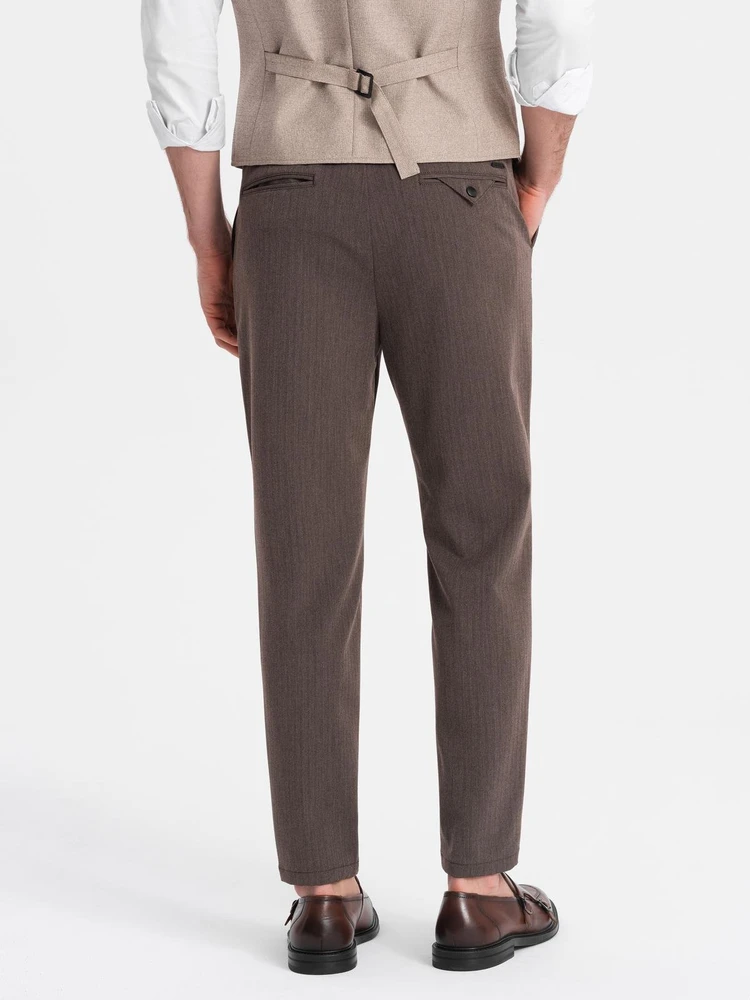 Vyriškos smėlio spalvos chino kelnės slim fit