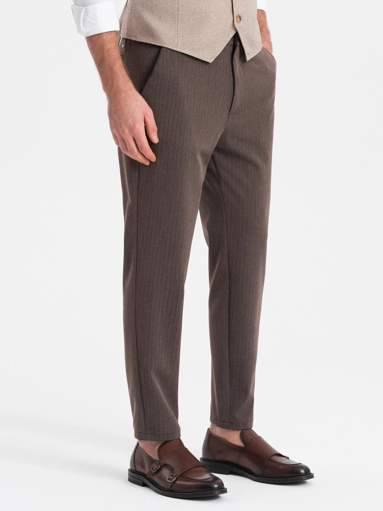 Vyriškos smėlio spalvos chino kelnės slim fit