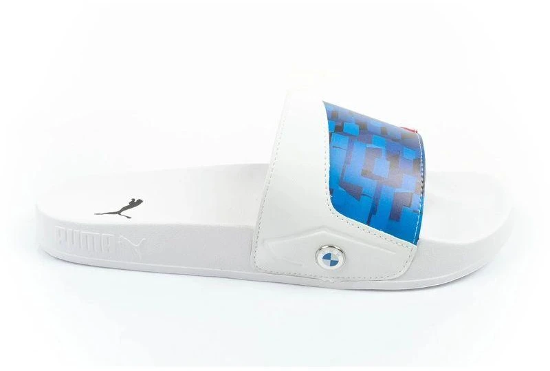 Vyriškos sportinės šlepetės Puma BMW MMS Leadcat 2.0 Graphic, madingos, baltos