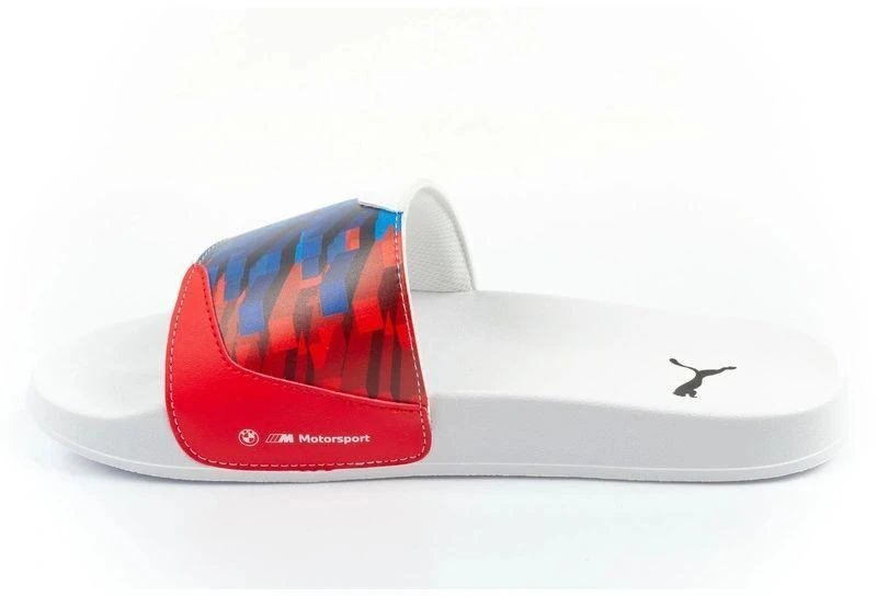 Vyriškos sportinės šlepetės Puma BMW MMS Leadcat 2.0 Graphic, madingos, baltos