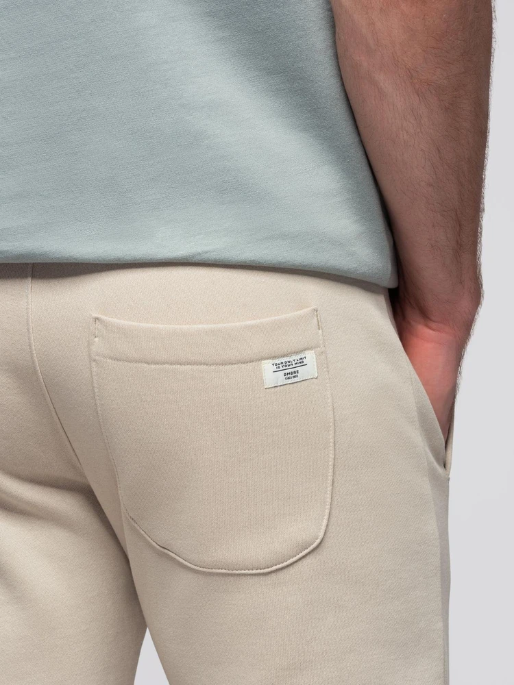 Vyriškos medvilninės sportinės kelnės Ombre Clothing, šviesiai smėlio