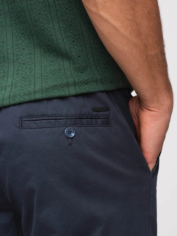 Vyriškos tamsiai mėlynos chino kelnės regular fit