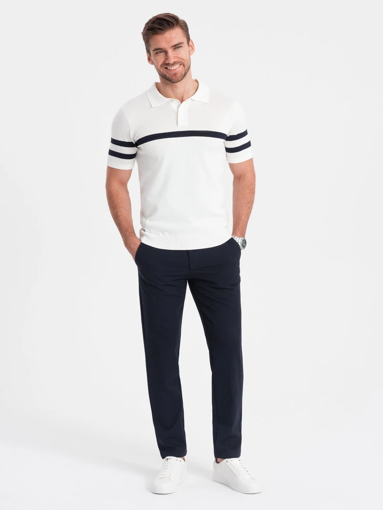 Vyriškos tamsiai mėlynos chino kelnės slim fit