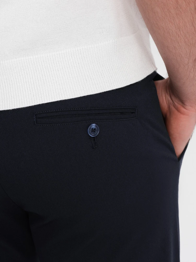 Vyriškos tamsiai mėlynos chino kelnės slim fit