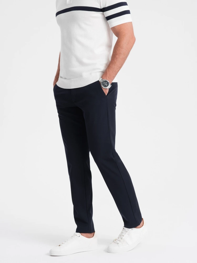 Vyriškos tamsiai mėlynos chino kelnės slim fit
