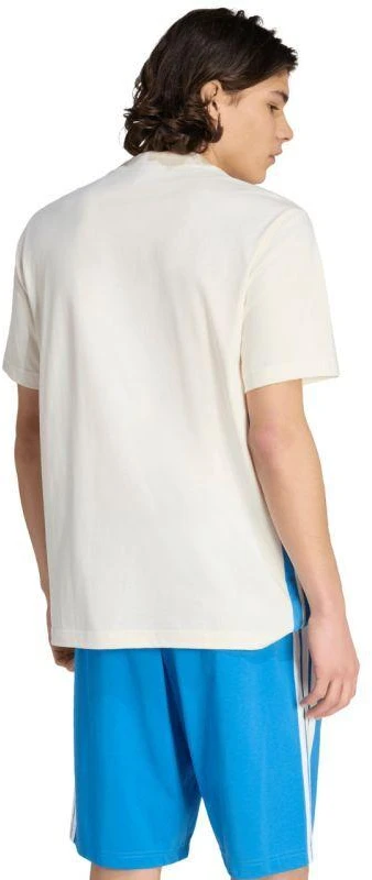 Vyrų adidas Essentials 3 Juostų marškinėliai, kreminiai KC0888