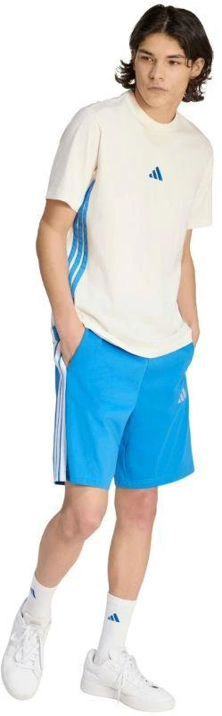 Vyrų adidas Essentials 3 Juostų marškinėliai, kreminiai KC0888