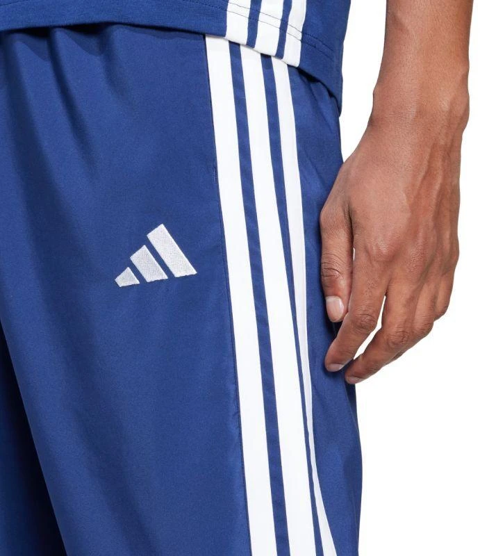 Vyrų adidas Essentials 3-Stripes Stanford kelnės su atviru kraštu Mėlyna JE6400