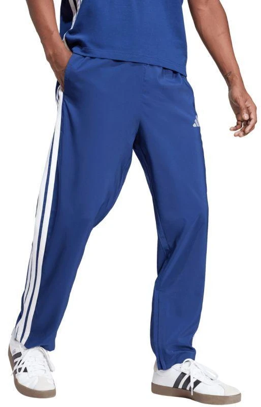 Vyrų adidas Essentials 3-Stripes Stanford kelnės su atviru kraštu Mėlyna JE6400