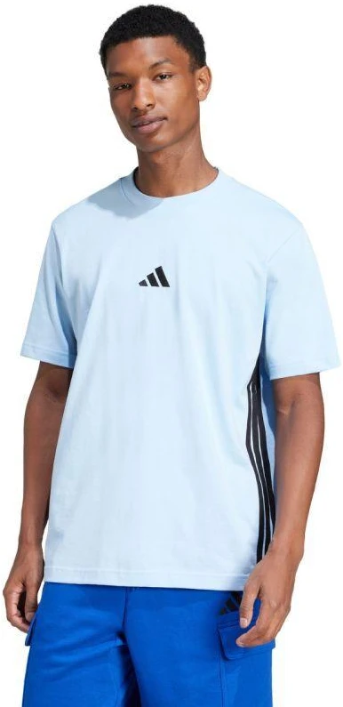 Vyrų „adidas“ marškinėliai „Essentials 3 Stripes“, mėlyni, JE6397