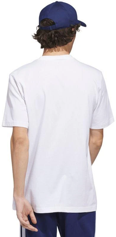 Vyrų adidas „Summer Heat“ grafinio dizaino marškinėliai balti JZ7545