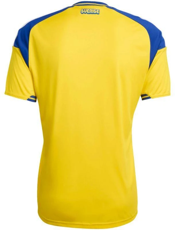 Vyrų adidas Švedijos 26 namų aprangos marškinėliai, geltonos ir mėlynos spalvos JM5814