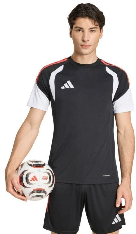 Vyrų adidas Tiro 26 Lygos marškinėliai juoda, balta ir raudona KB1357