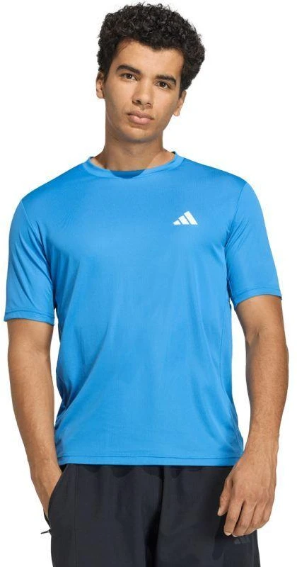Vyrų adidas treniruočių pagrindiniai mėlyni T-marškinėliai KD5471