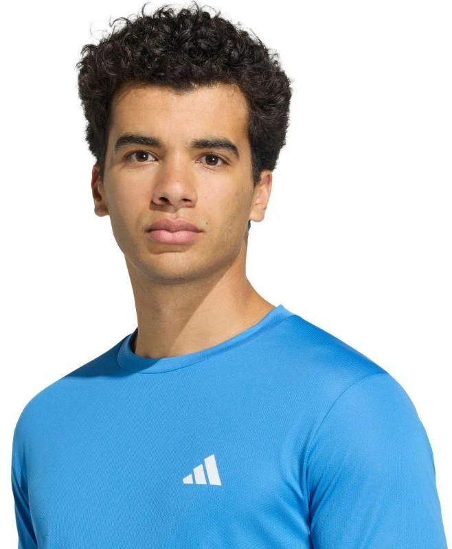 Vyrų adidas treniruočių pagrindiniai mėlyni T-marškinėliai KD5471