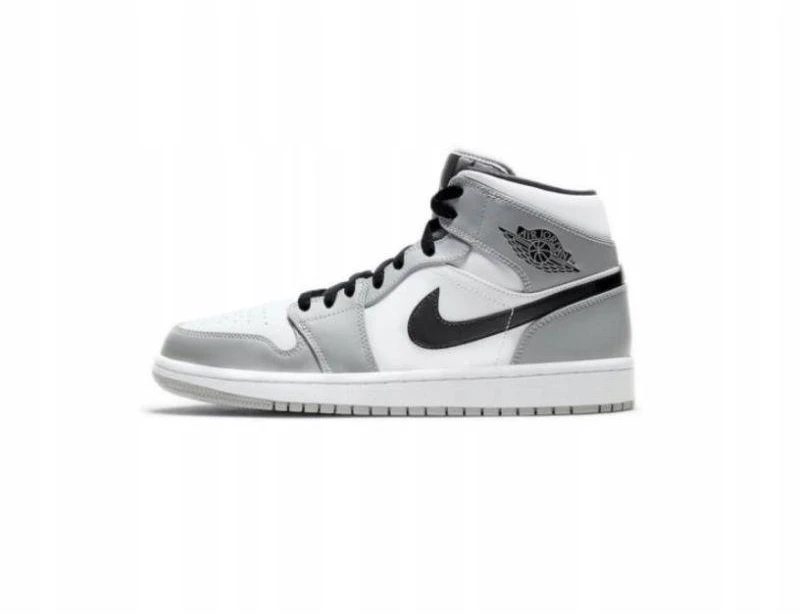 Vyrų Air Jordan 1 Mid Light Smoke Pilkas batai - 554724-092
