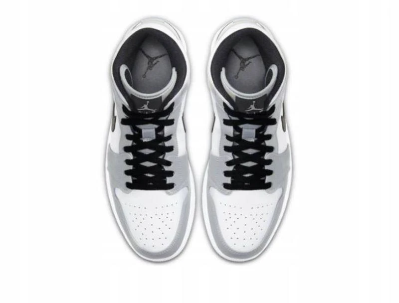 Vyrų Air Jordan 1 Mid Light Smoke Pilkas batai - 554724-092