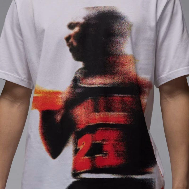 Vyrų Air Jordan Sportiniai Dri-FIT Grafiniai Marškinėliai Balti - HQ8966-100