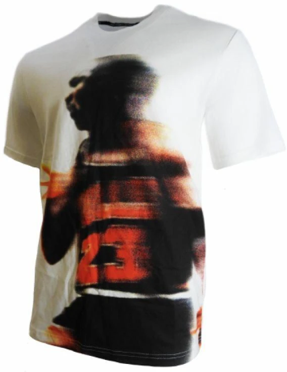 Vyrų Air Jordan Sportiniai Dri-FIT Grafiniai Marškinėliai Balti - HQ8966-100